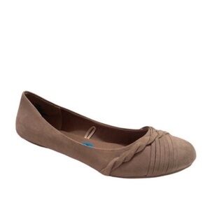 NEW Self Esteem Ballet Flats Braid Detaill Mocha Brown Size 10W
